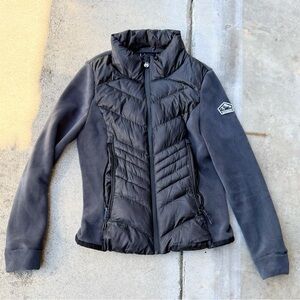 Superdry Charcoal and Black Quilted Puffer Jacket